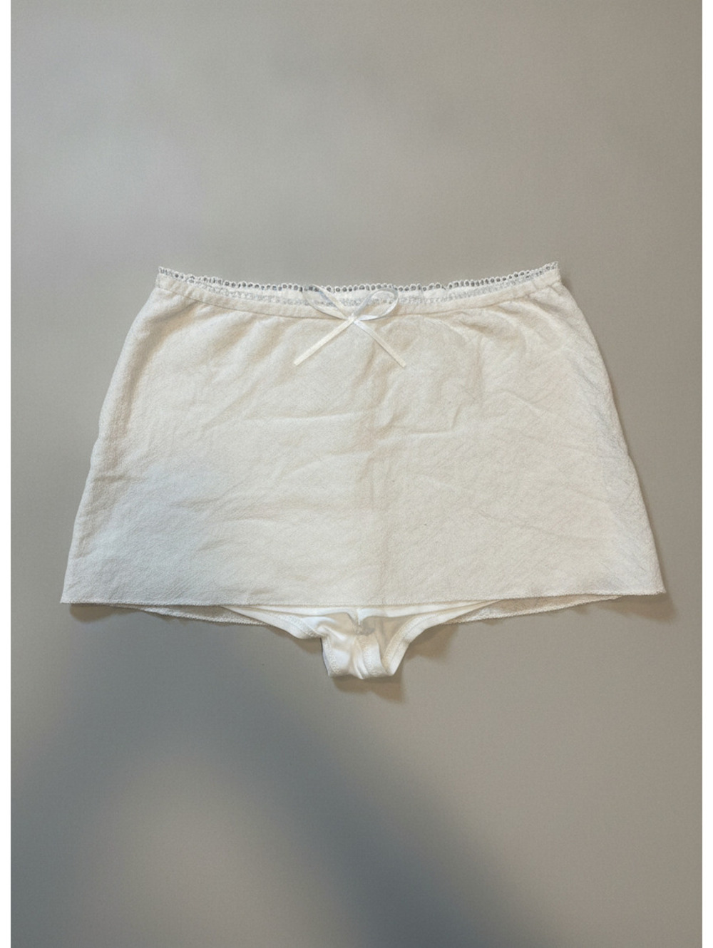 SHEIN micro skirt skirt mini coquette kawaii layering y2k style small cream